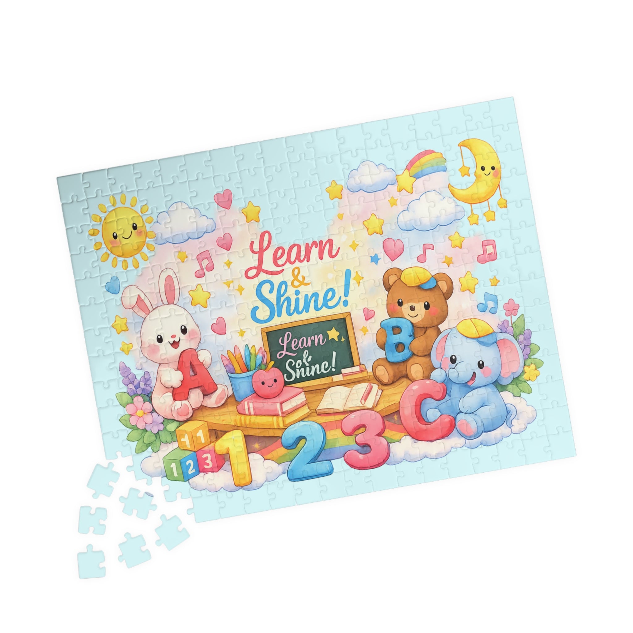 Learn & Shine Kids Puzzle — Educational Jigsaw for Children (110/252/520/1014 Pieces)
