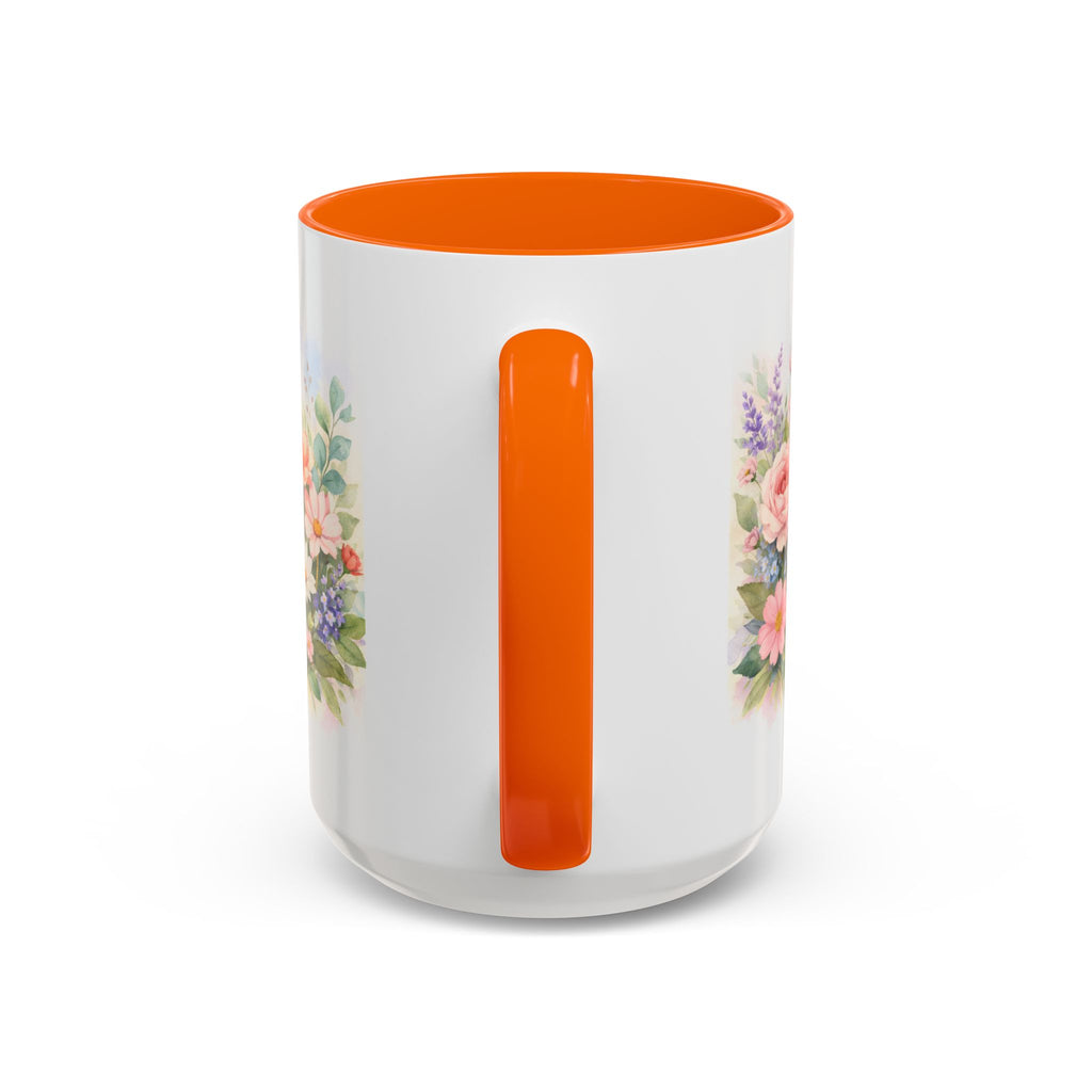 Floral Hummingbird Coffee Mug — Watercolor Butterflies & Garden Blossoms (11/15oz)