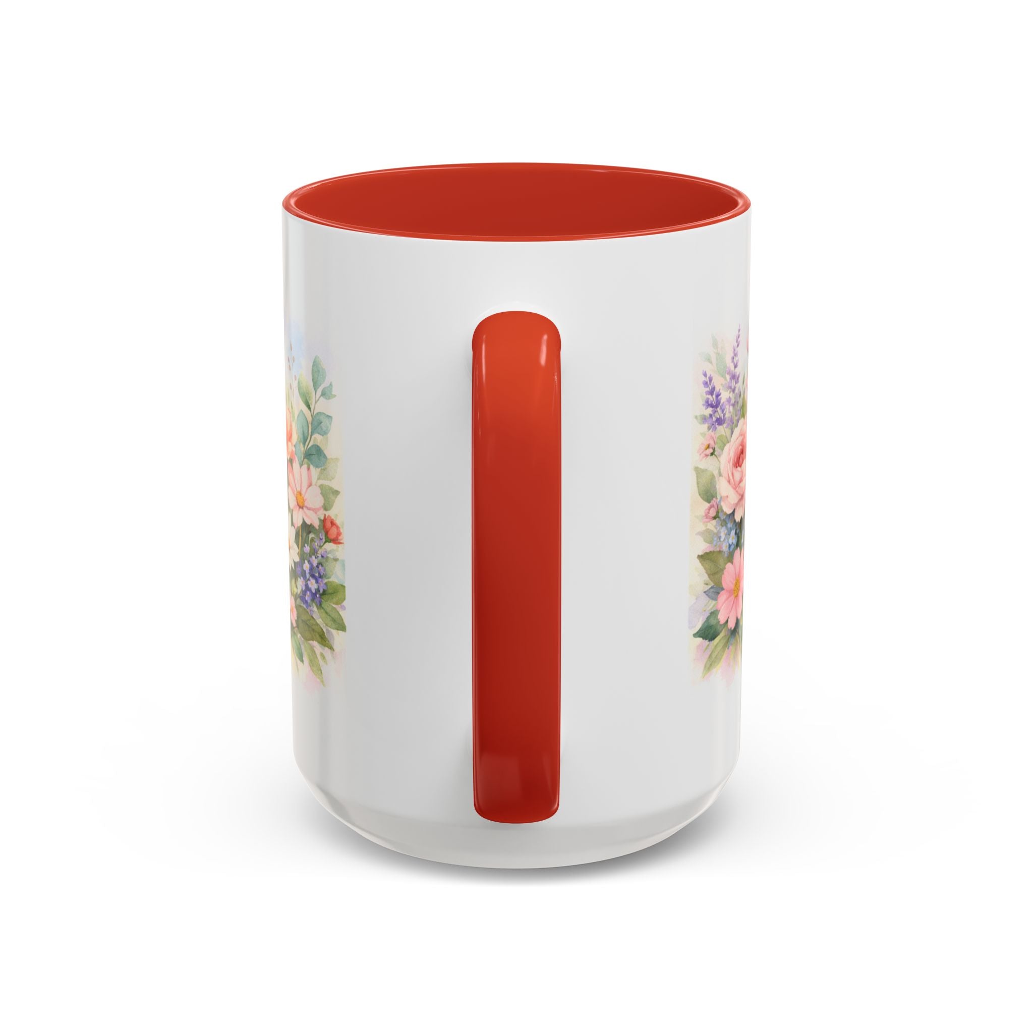 Floral Hummingbird Coffee Mug — Watercolor Butterflies & Garden Blossoms (11/15oz)